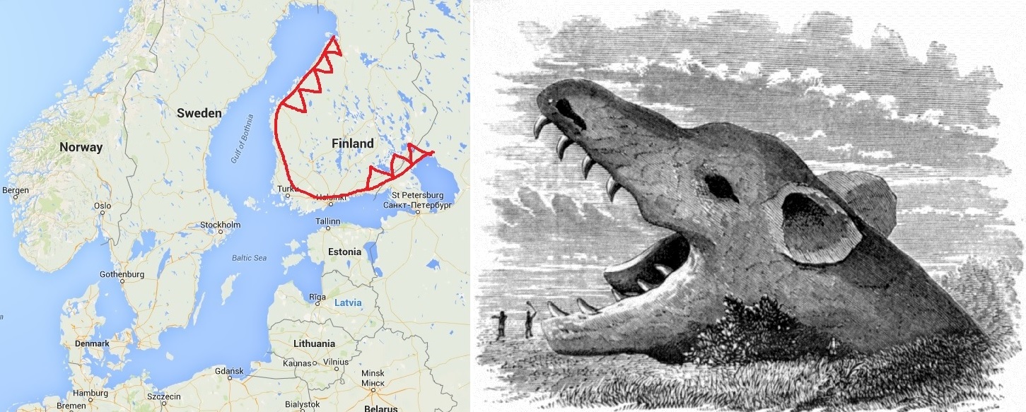 Fenrir map image with an historical depiction